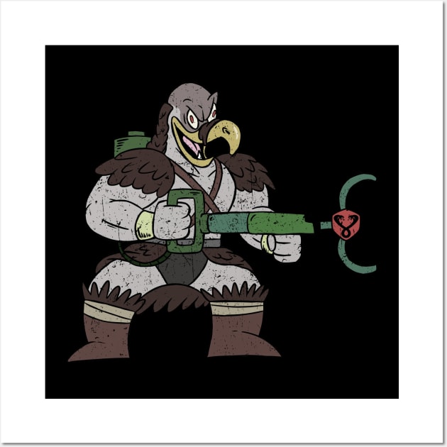 vulture man funny Wall Art by yuystore